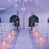 Chaise de mariage en bois blanc