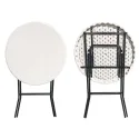 Table ronde haute en polypro