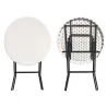 Table ronde haute en polypro