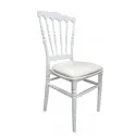 Chaise de réception empilable en polypro blanc