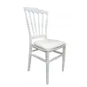 Chaise de réception empilable en polypro blanc