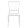 Chaise outdoor empilable en polypro blanc