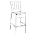 Chaise haute en polycarbonate transparente