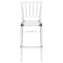 Tabouret de bar avec dossier en polycarbonate transparent