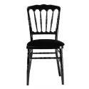 Chaise empilable pour réception polypropylène noir