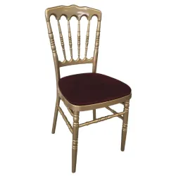 Chaise de réception empilable en polypro doré