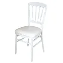 Chaise professionnelle avec galette en polypro blanche