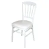 Chaise professionnelle avec galette en polypro blanche