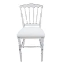 Chaise de réception empilable en polycarbonate transparent