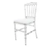 Chaise polycarbonate transparent avec assise blanche
