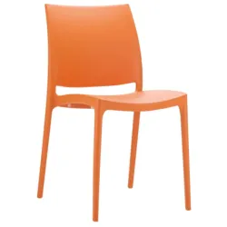 Chaise restaurant professionnel en polypro orange