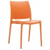 Chaise restaurant professionnel en polypro orange