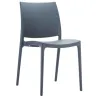 Chaise professionnel restaurant polypro gris anthracite