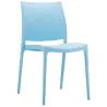 Chaise pour restaurant en polypro bleu ciel