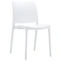 Chaise restaurant en polypro blanche