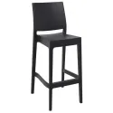 Chaise de bar empilable en polypro noir