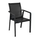 Fauteuil collectivité en polypropylène noir