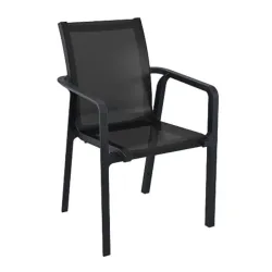 Fauteuil collectivité en polypropylène noir