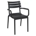 Fauteuil monobloc empilable noir
