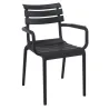 Fauteuil monobloc empilable noir