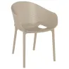 Fauteuil de terrasse en polypro taupe