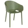 Fauteuil monobloc polypro vert olive