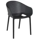 Fauteuil restaurant en polypro noir