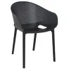 Fauteuil restaurant en polypro noir