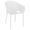 Fauteuil terrasse restaurant en polypro blanc
