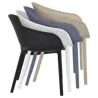 Fauteuil empilable en pile de 4 pièces de différents coloris