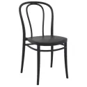 Chaise empilable en polypro noir