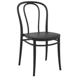 Chaise empilable en polypro noir
