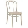 Chaise restauration en polypropylène de couleur taupe