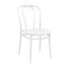 Chaise empilable polypro de couleur blanche