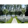 Chaise pliante polypro blanc pour cérémonie de mariage en extérieur