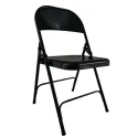 Chaise pliante en métal noire