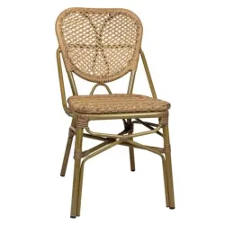 Chaise de café en rotin