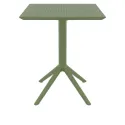 Table CHR de terrasse polypro vert olive Table CHR de terrasse polypro vert olive
