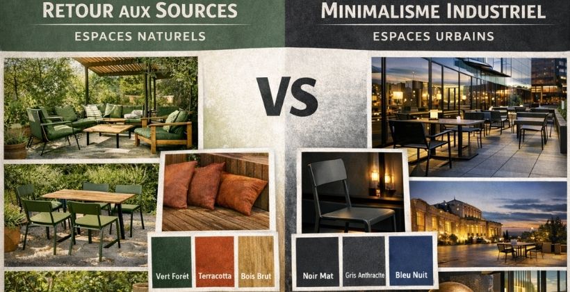 moodboard 2026 déco mobilier extérieur professionnel