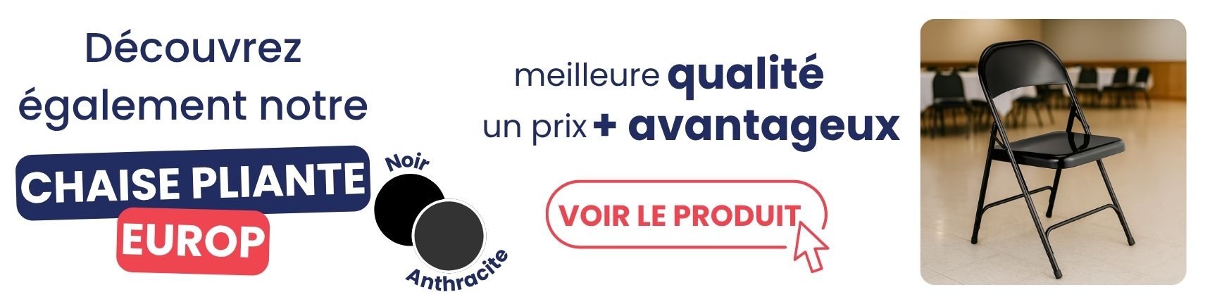 chaise pliante métallique