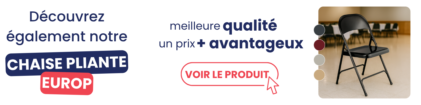 chaise pliante métallique