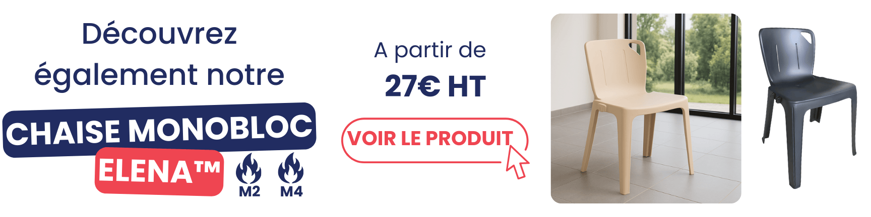 chaise monobloc elena